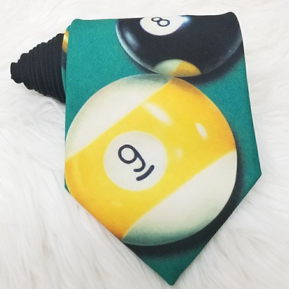 Ralph Marlin Billiards Perspective Mens Necktie